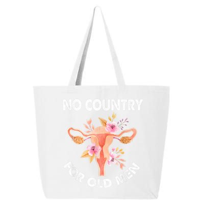 No Country For Old Men Floral Uterus Feminist Women Rights 25L Jumbo Tote