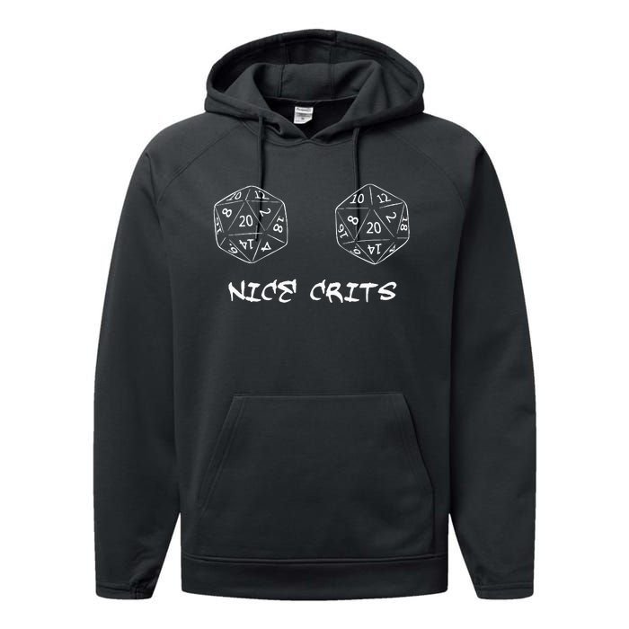 Nice Crits Funny Design Performance Fleece Hoodie