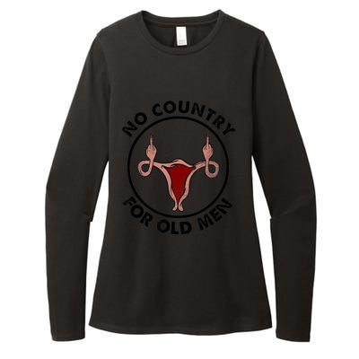 No Country For Old Men Uterus Feminist Women Rights Vintage Womens CVC Long Sleeve Shirt