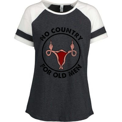 No Country For Old Men Uterus Feminist Women Rights Vintage Enza Ladies Jersey Colorblock Tee