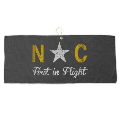 North Carolina First In Flight Vintage Distressed Fade Gift Large Microfiber Waffle Golf Towel