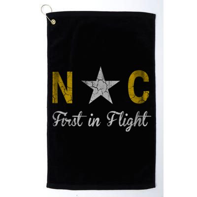 North Carolina First In Flight Vintage Distressed Fade Gift Platinum Collection Golf Towel