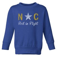 North Carolina First In Flight Vintage Distressed Fade Gift Toddler Sweatshirt