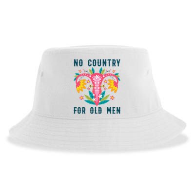 No Country For Old floral vagina uterus  Rights Sustainable Bucket Hat