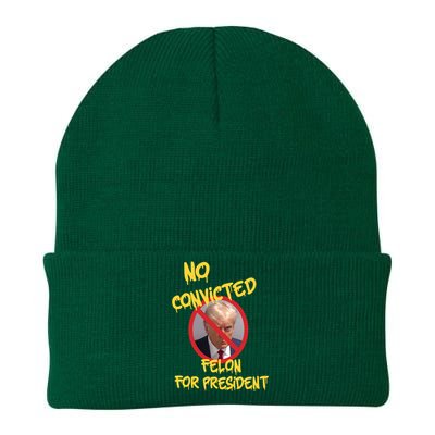 No Convicted Felon For President Knit Cap Winter Beanie