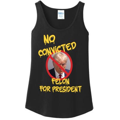 No Convicted Felon For President Ladies Essential Tank