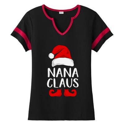 Nana Claus Funny Christmas Grandma, Winter, Christmas Slogans, Funny Christmas Ladies Halftime Notch Neck Tee