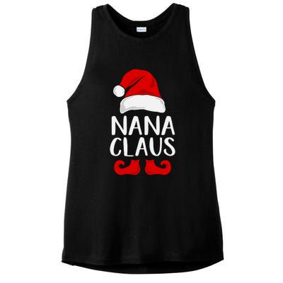 Nana Claus Funny Christmas Grandma, Winter, Christmas Slogans, Funny Christmas Ladies PosiCharge Tri-Blend Wicking Tank