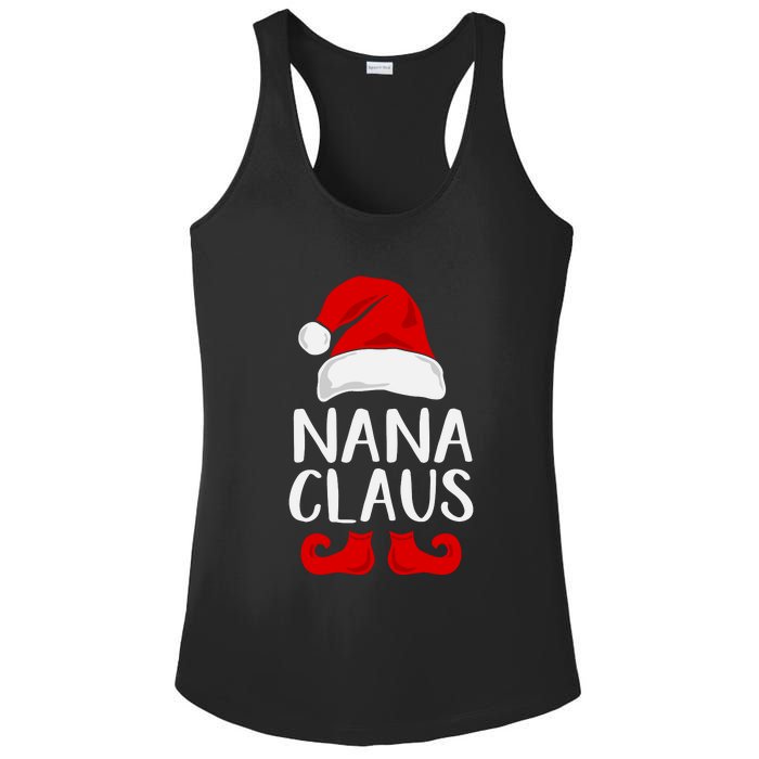 Nana Claus Funny Christmas Grandma, Winter, Christmas Slogans, Funny Christmas Ladies PosiCharge Competitor Racerback Tank