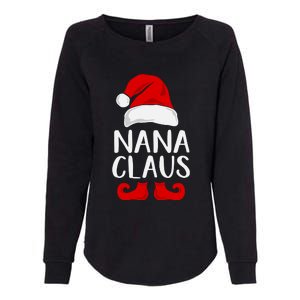 Nana Claus Funny Christmas Grandma, Winter, Christmas Slogans, Funny Christmas Womens California Wash Sweatshirt