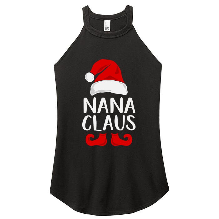 Nana Claus Funny Christmas Grandma, Winter, Christmas Slogans, Funny Christmas Women's Perfect Tri Rocker Tank