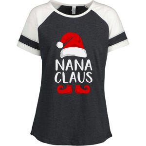 Nana Claus Funny Christmas Grandma, Winter, Christmas Slogans, Funny Christmas Enza Ladies Jersey Colorblock Tee