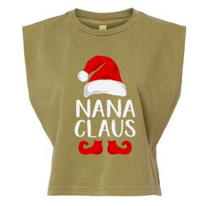 Nana Claus Funny Christmas Grandma, Winter, Christmas Slogans, Funny Christmas Garment-Dyed Women's Muscle Tee