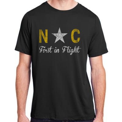 North Carolina First In Flight Vintage Distressed Fade Great Gift Adult ChromaSoft Performance T-Shirt