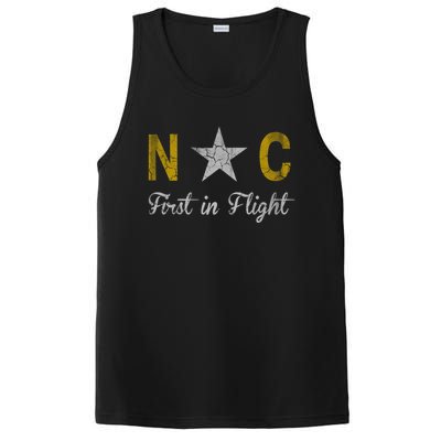 North Carolina First In Flight Vintage Distressed Fade Great Gift PosiCharge Competitor Tank