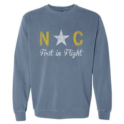 North Carolina First In Flight Vintage Distressed Fade Great Gift Garment-Dyed Sweatshirt