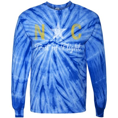 North Carolina First In Flight Vintage Distressed Fade Great Gift Tie-Dye Long Sleeve Shirt