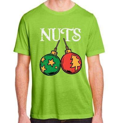 Nuts Chestnuts Funny Matching Couples Christmas Pjs Xmas Gift Adult ChromaSoft Performance T-Shirt