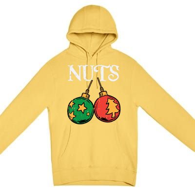 Nuts Chestnuts Funny Matching Couples Christmas Pjs Xmas Gift Premium Pullover Hoodie