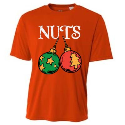 Nuts Chestnuts Funny Matching Couples Christmas Pjs Xmas Gift Cooling Performance Crew T-Shirt