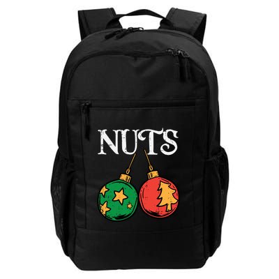 Nuts Chestnuts Funny Matching Couples Christmas Pjs Xmas Gift Backpack