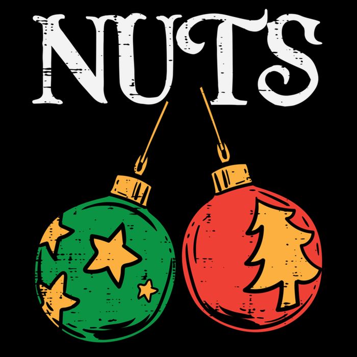 Nuts Chestnuts Funny Matching Couples Christmas Pjs Xmas Gift 7-Panel Snapback Hat