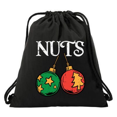 Nuts Chestnuts Funny Matching Couples Christmas Pjs Xmas Gift Drawstring Bag