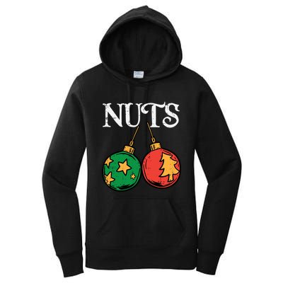 Nuts Chestnuts Funny Matching Couples Christmas Pjs Xmas Gift Women's Pullover Hoodie