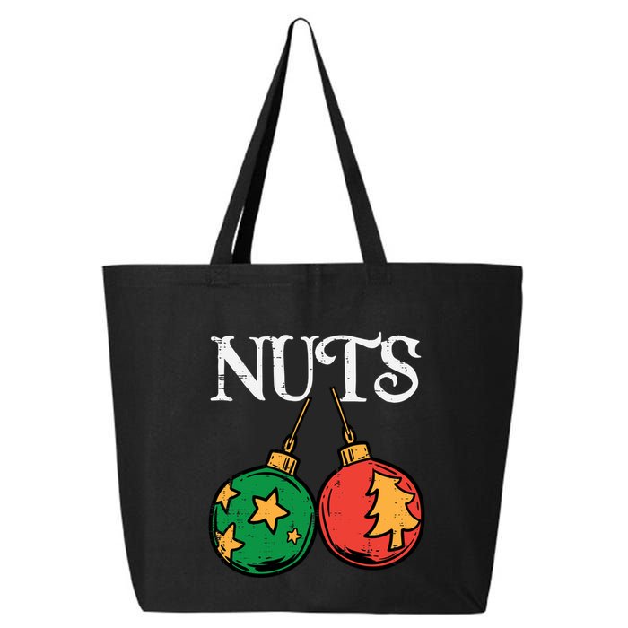 Nuts Chestnuts Funny Matching Couples Christmas Pjs Xmas Gift 25L Jumbo Tote
