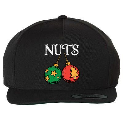 Nuts Chestnuts Funny Matching Couples Christmas Pjs Xmas Gift Wool Snapback Cap