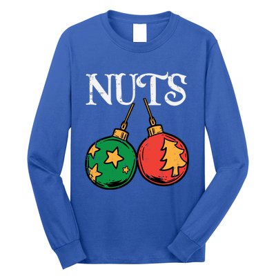 Nuts Chestnuts Funny Matching Couples Christmas Pjs Xmas Gift Long Sleeve Shirt