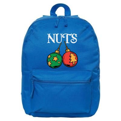 Nuts Chestnuts Funny Matching Couples Christmas Pjs Xmas Gift 16 in Basic Backpack