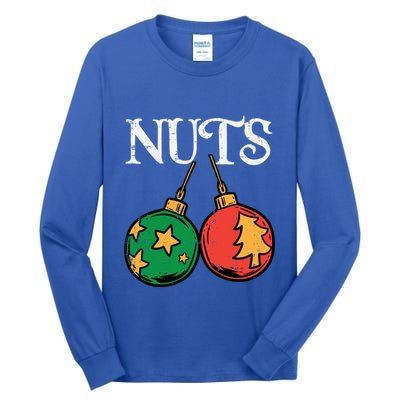 Nuts Chestnuts Funny Matching Couples Christmas Pjs Xmas Gift Tall Long Sleeve T-Shirt