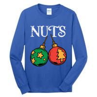 Nuts Chestnuts Funny Matching Couples Christmas Pjs Xmas Gift Tall Long Sleeve T-Shirt