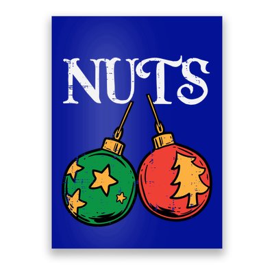 Nuts Chestnuts Funny Matching Couples Christmas Pjs Xmas Gift Poster