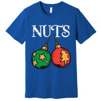 Nuts Chestnuts Funny Matching Couples Christmas Pjs Xmas Gift Premium T-Shirt