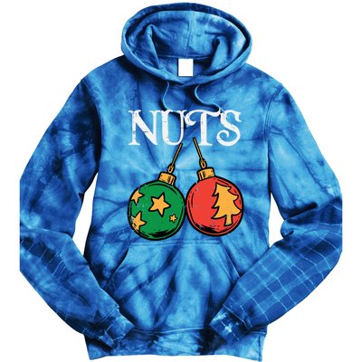 Nuts Chestnuts Funny Matching Couples Christmas Pjs Xmas Gift Tie Dye Hoodie