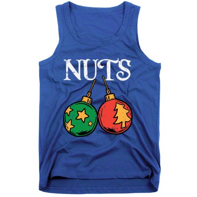 Nuts Chestnuts Funny Matching Couples Christmas Pjs Xmas Gift Tank Top