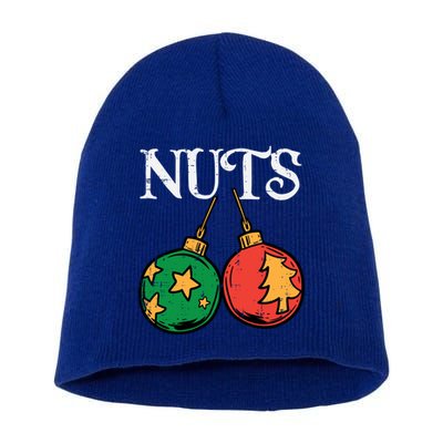 Nuts Chestnuts Funny Matching Couples Christmas Pjs Xmas Gift Short Acrylic Beanie