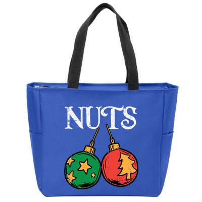 Nuts Chestnuts Funny Matching Couples Christmas Pjs Xmas Gift Zip Tote Bag