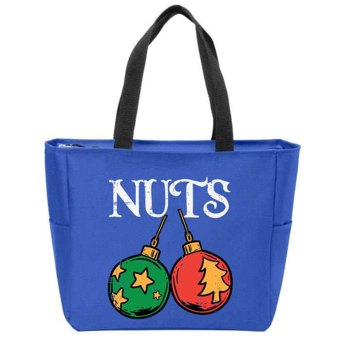 Nuts Chestnuts Funny Matching Couples Christmas Pjs Xmas Gift Zip Tote Bag