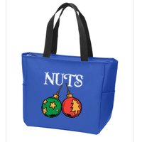 Nuts Chestnuts Funny Matching Couples Christmas Pjs Xmas Gift Zip Tote Bag