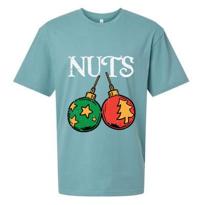 Nuts Chestnuts Funny Matching Couples Christmas Pjs Xmas Gift Sueded Cloud Jersey T-Shirt