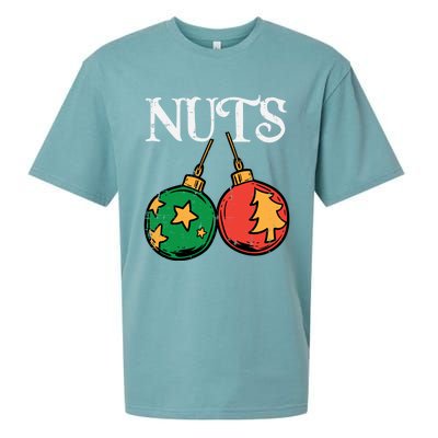 Nuts Chestnuts Funny Matching Couples Christmas Pjs Xmas Gift Sueded Cloud Jersey T-Shirt