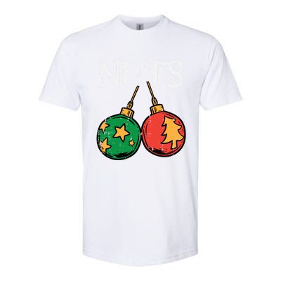 Nuts Chestnuts Funny Matching Couples Christmas Pjs Xmas Gift Softstyle CVC T-Shirt