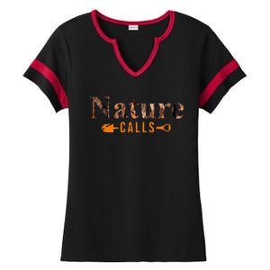 Nature Calls Fall Ladies Halftime Notch Neck Tee