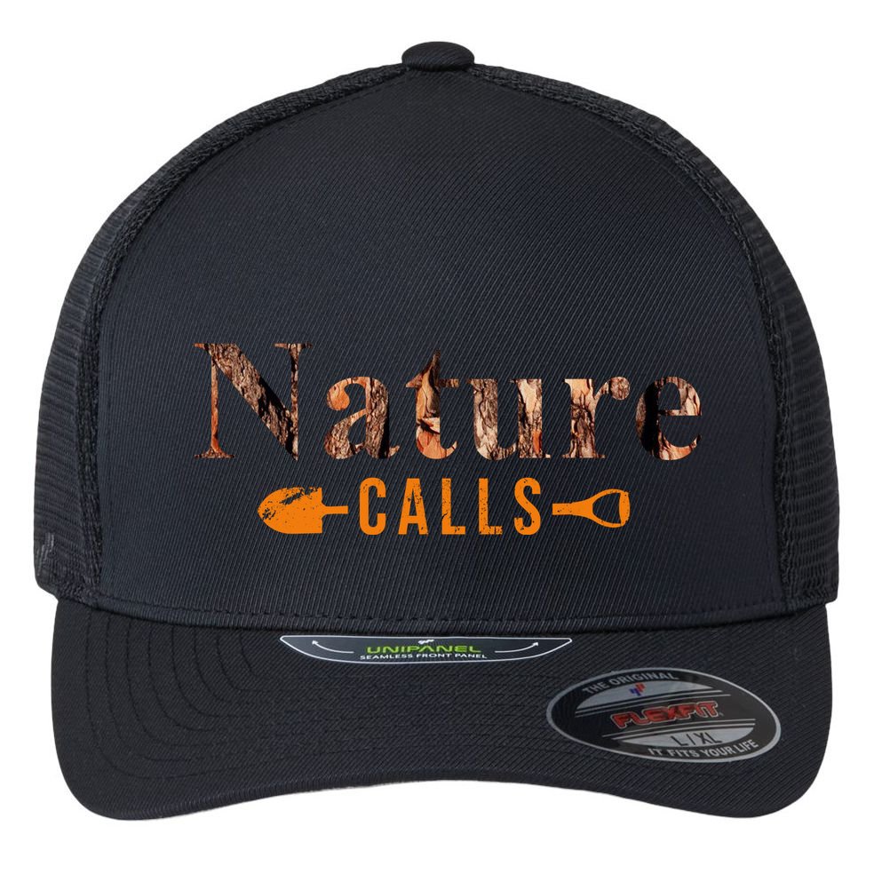 Nature Calls Fall Flexfit Unipanel Trucker Cap