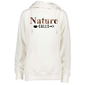 Nature Calls Fall Womens Funnel Neck Pullover Hood