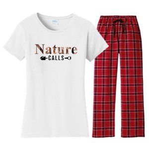 Nature Calls Fall Women's Flannel Pajama Set