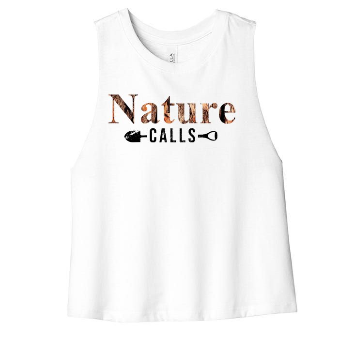 Nature Calls Fall Women's Racerback Cropped Tank